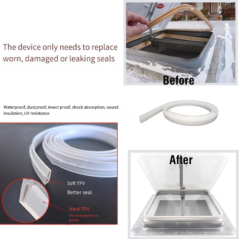2 Pack For RV Roof Vent Seal