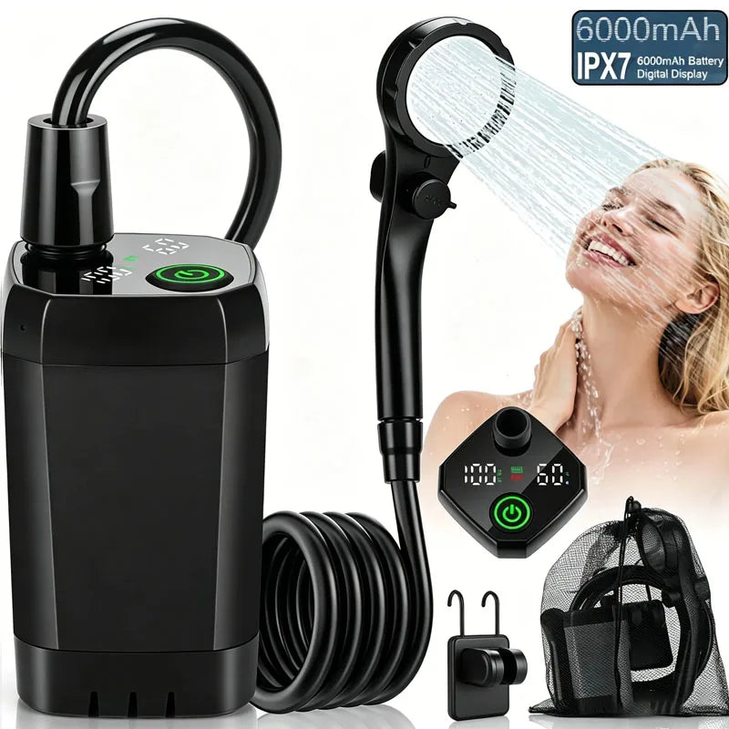 rechargeable Camping Shower pump with Shower Head