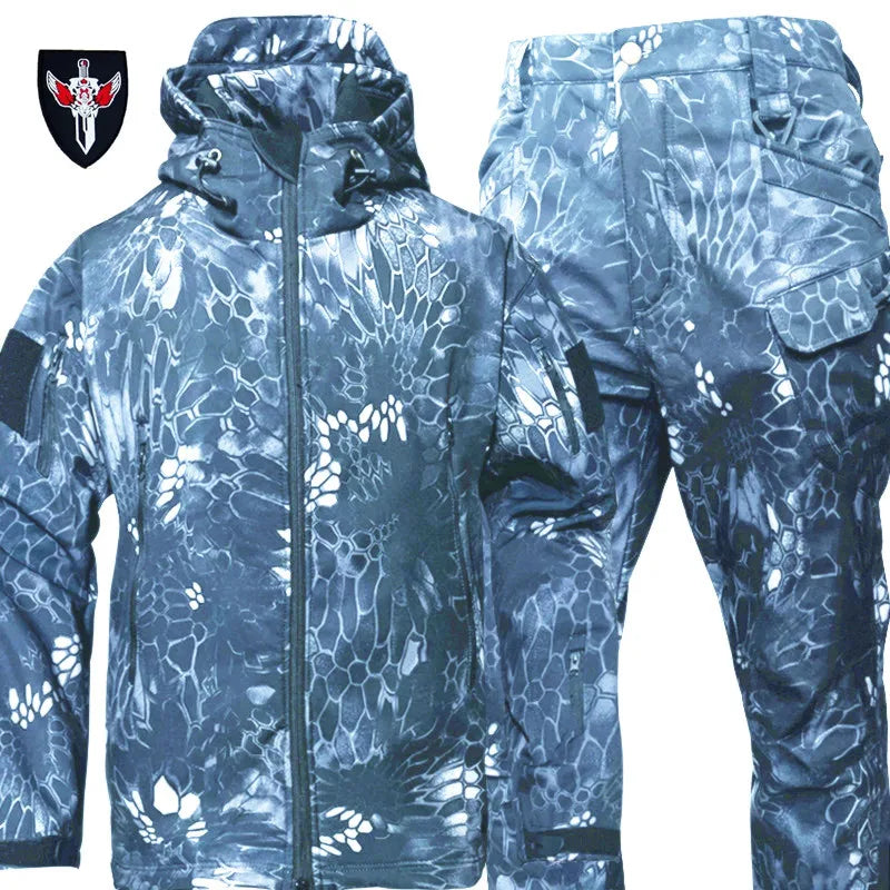 Waterproof Windproof Hooded Jacket and Pants