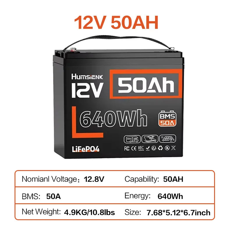 12V 100Ah 150Ah 200Ah 314Ah LiFePO4 Battery Built-in BMS Low Temperature Protection For  RV/ Camp/ Solar Energy Storage