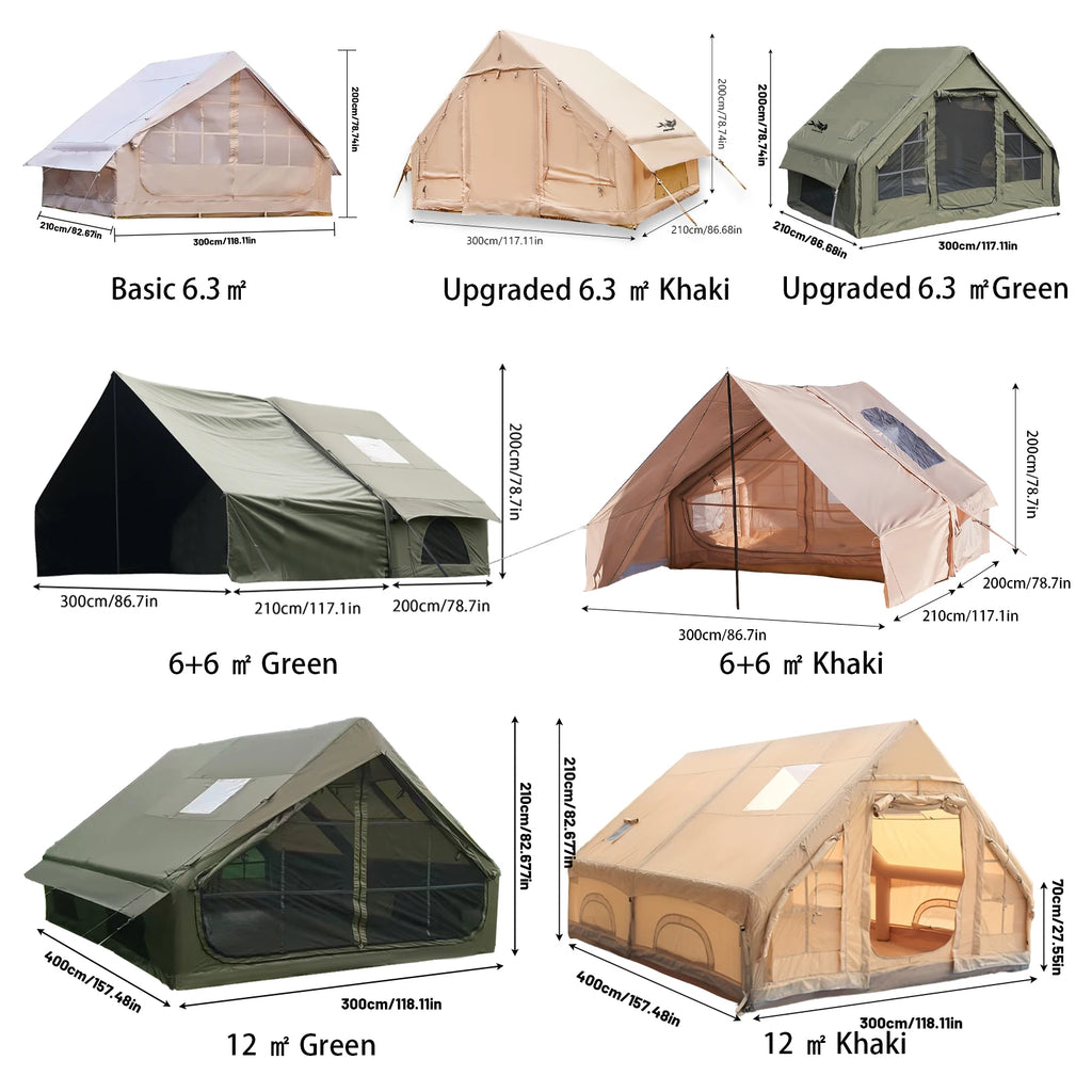 Large Inflatable Camping Tent with Skylight