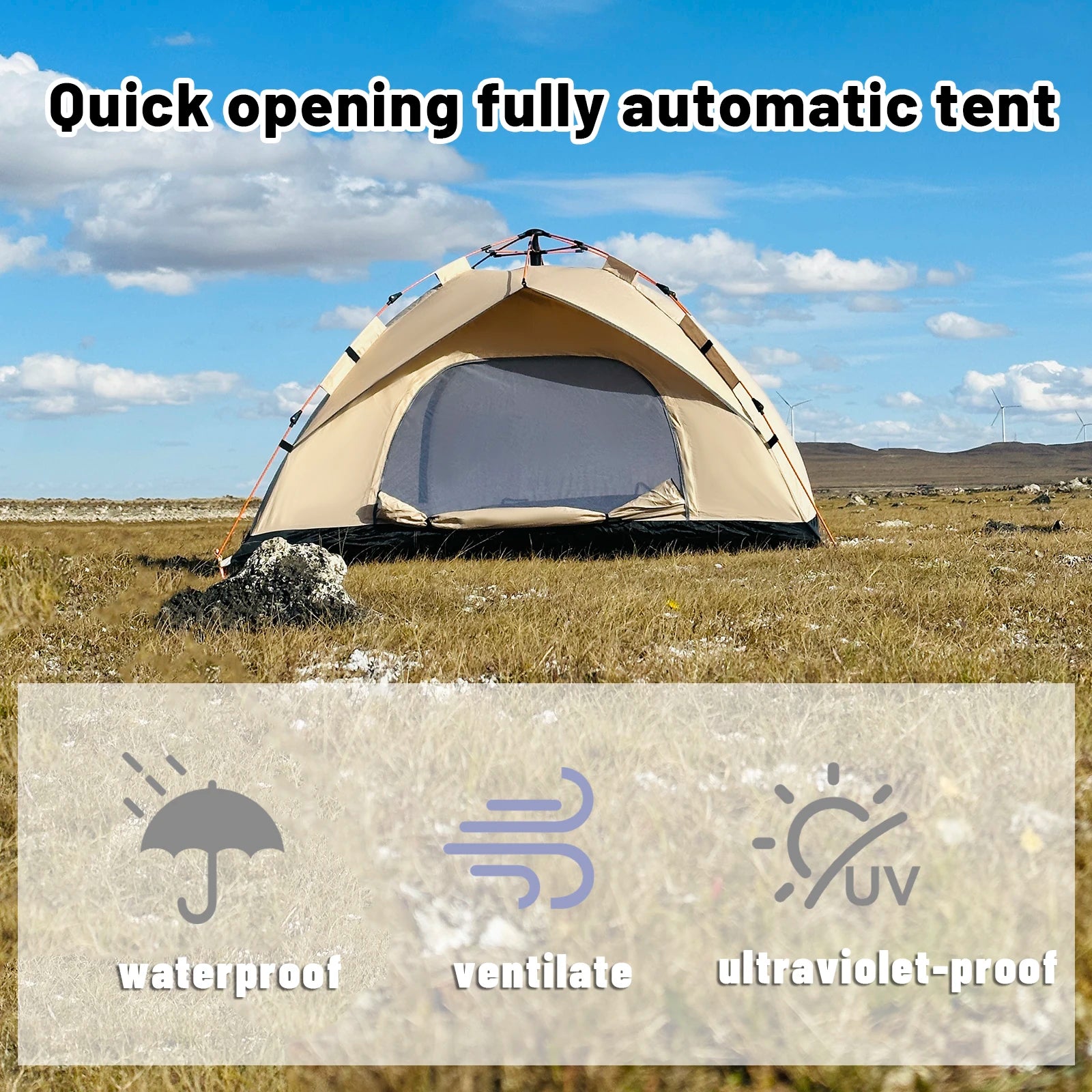 Outdoor Automatic Quick-opening 4 person Tent
