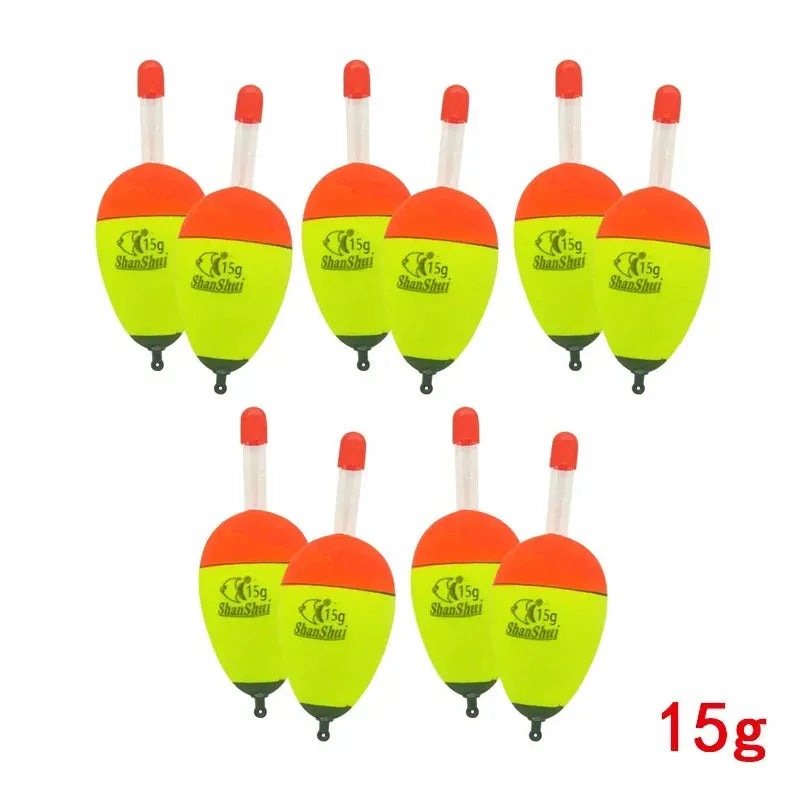 2/10pcs Luminous Fishing Float Stick Plastic Bobber
