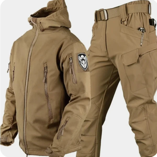 Waterproof Windproof Hooded Jacket and Pants